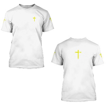Discover Cross Yellow Cross 3D T Shirts Christian Symbol