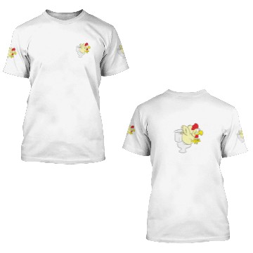 Discover Chicken / cock on toilet 3D T Shirts