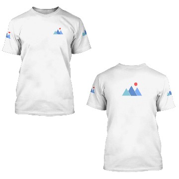 Discover blue mountain logo 3D T Shirts