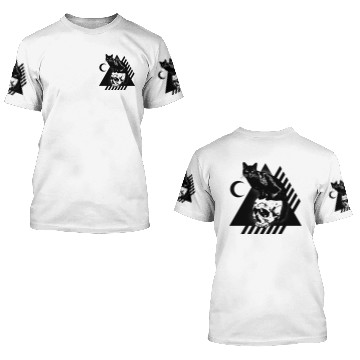 Discover cat skull triangle 3D T Shirts