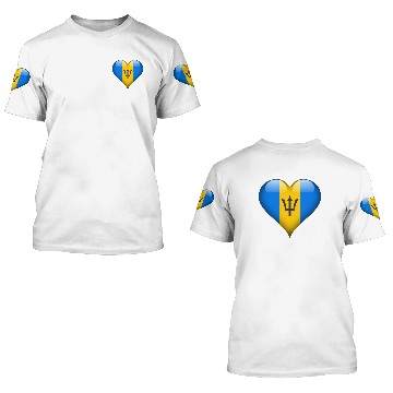 Discover Heart Barbados 3D T Shirts