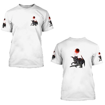 Discover Red Moon Dragon 3D T Shirts