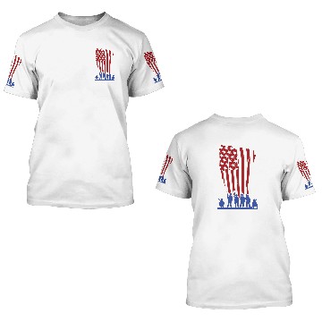 Discover Armed Forces Flag with Soldiers 3D T Shirts