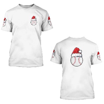 Discover Santa Baseball Christmas 3D T Shirts