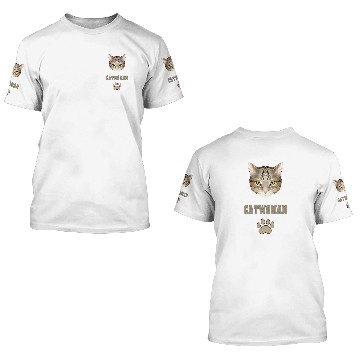 Discover catwoman catlover paw 3D T Shirts