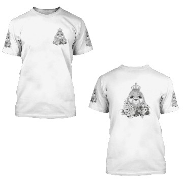 Discover small seal with a floral crown 3D T Shirts