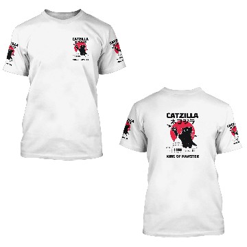 Discover Funny catzilla King of pawster hilarious cat gifts 3D T Shirts
