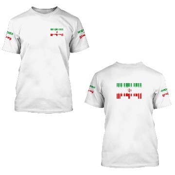 Discover Iran Heritage Iranian Roots Barcode 3D T Shirts