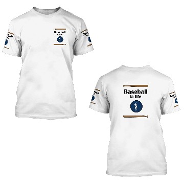 Discover Baseball is life 3D T Shirts