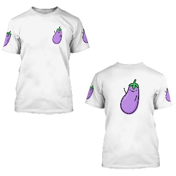 Discover Cute Eggplant 3D T Shirts