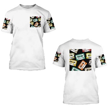 Discover Retro cassette tape 3D T Shirts