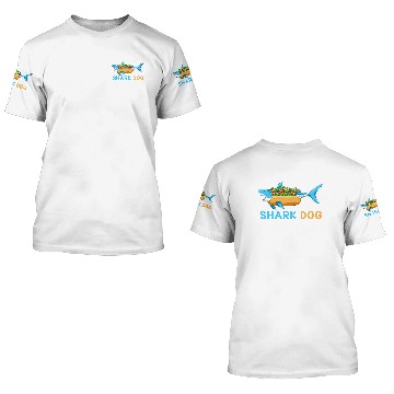 Discover Shark In A Hot Dog - Shark Hot Dog 3D T Shirts