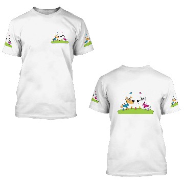 Discover Funny Dogs - Easter Eggs 3D T Shirts