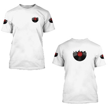 Discover Austin Texas Skyline Vintage Vinyl Record 3D T Shirts