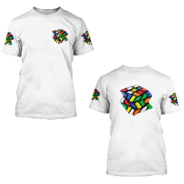 Discover zi-za- rubiks cube game design 3D T Shirts