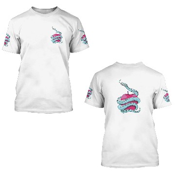 Discover Snake and Apple temptation 3D T Shirts