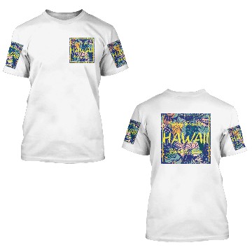 Discover Hawaii Surfing Paradise 3D T Shirts