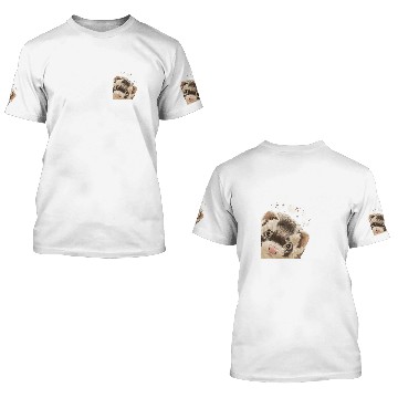 Discover Curious Ferret 3D T Shirts