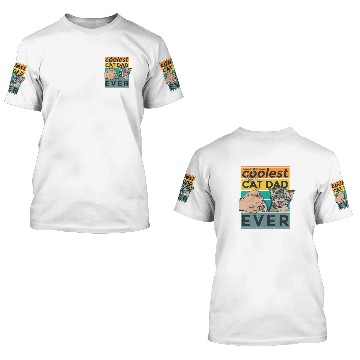 Discover Coolest Cat Dad 3D T Shirts