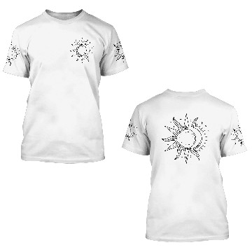 Discover Sun Moon Illustration 3D T Shirts