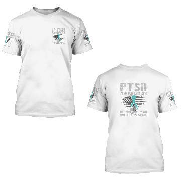 Discover PTSD Awareness in this family no one fights alone 3D T Shirts