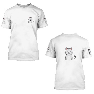 Discover Cat Grey 3D T Shirts