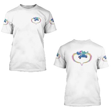 Discover cute Unicorn vomit poop rainbow heart 3D T Shirts
