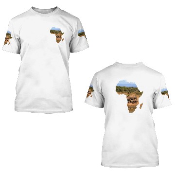 Discover Africa - Wilderness - Elephant - Safari 3D T Shirts