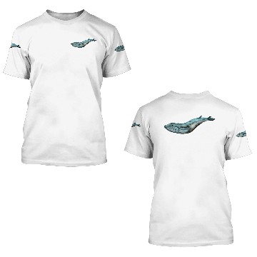 Discover Watercolor hand painted whale 3D T Shirts