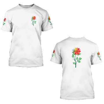Discover Bee Flower Ladybug Nature 3D T Shirts