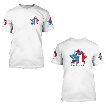 Discover Happy Bastille Day 3D T Shirts