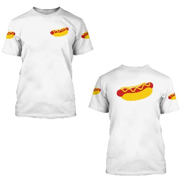 Discover Hot dog 3D T Shirts Design Vector