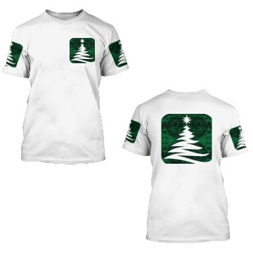 Discover Cool Chrismas Tree Batik 3D T Shirts