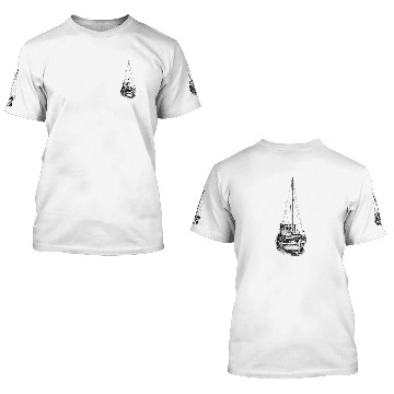 Discover Drawn black Boat 3D T Shirts