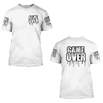 Discover Game Over Graffiti Drop Design Cool Bachelor Party 3D T Shirts