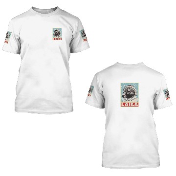 Discover Astronaut Laika Dog cccp 3D T Shirts
