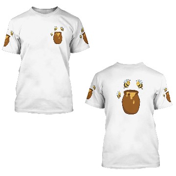 Discover bee bumblebee honey pot children design 3D T Shirts