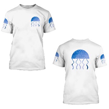 Discover blue jellyfish 3D T Shirts