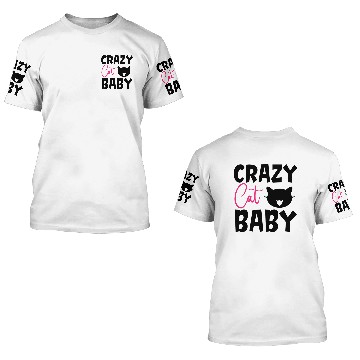 Discover Crazy Cat Baby 3D T Shirts
