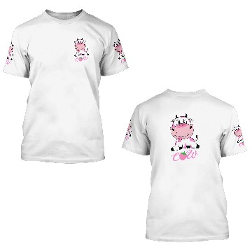 Discover Strawberry cow gift 3D T Shirts