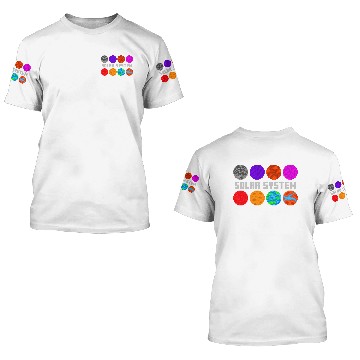 Discover Retro Pixel Solar System 3D T Shirts