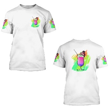 Discover Cocktail pink 3D T Shirts