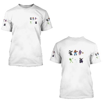 Discover Dabbing Monsters Witch and Scarecrow Halloween 3D T Shirts