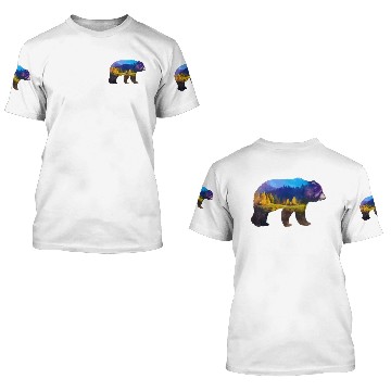 Discover Wilderness Bear 3D T Shirts