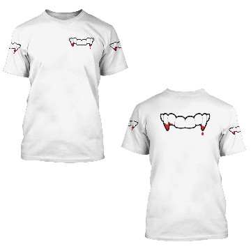 Discover Halloween Vampire Teeth Mask 3D T Shirts