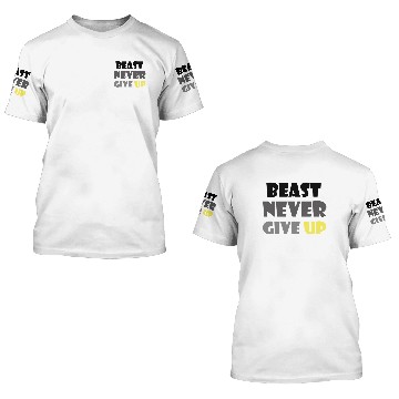Discover beast never give up 3D T Shirts