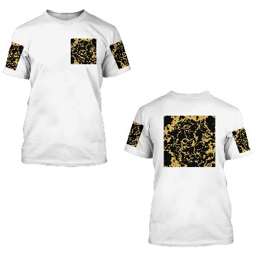 Discover Black and Gold Marble 3D T Shirts