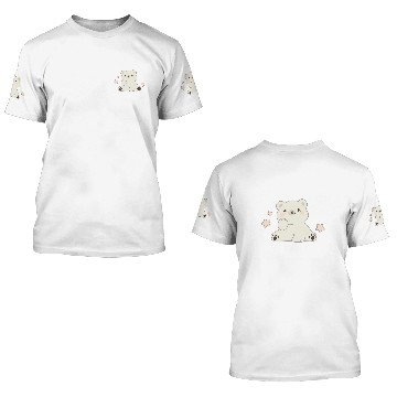 Discover Polar Bear Cute Teddy Bear With Stars Cute Animals 3D T Shirts