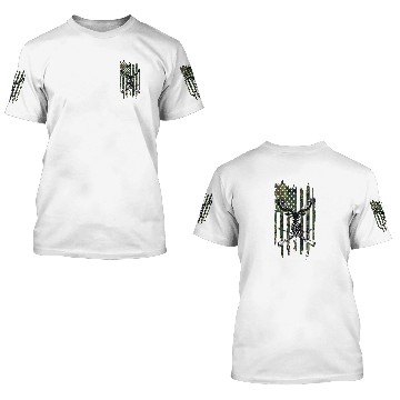Discover Hunting American camouflage Flag 3D T Shirts