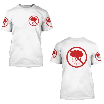 Discover Prohibited sign rain 3D T Shirts